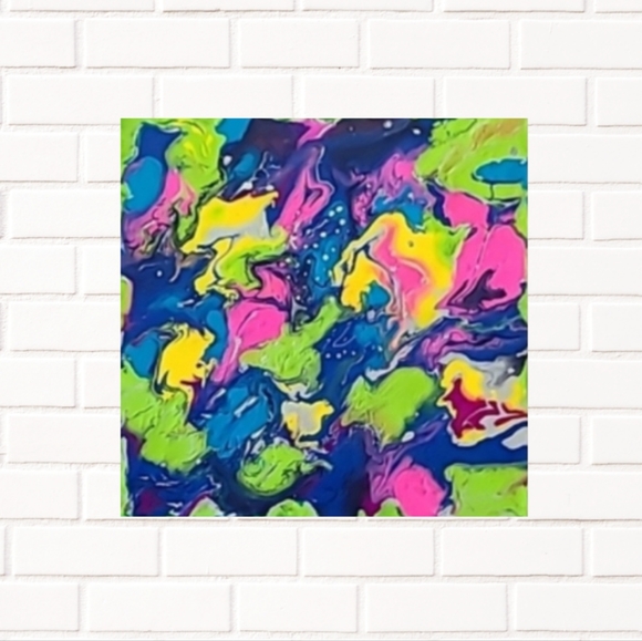 Other - Abstract Design Textured Canvas Picture ~ 12 x 12 Inches